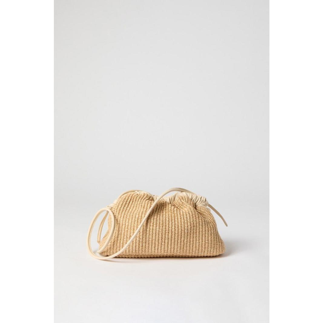 Mansur Gavriel Beige Mini Cloud Clutch As Is (Leather Cracking)